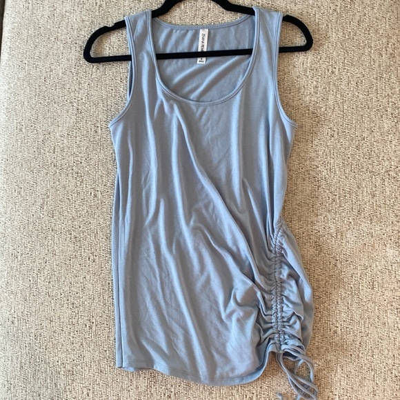 Zenana Premium tank top with side roushing and tie. - Picture 1 of 4